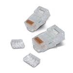 CNS netienený konektor UTP RJ45-8p8c,50µ" Au, drôt,skladaný,Cat5e, (100ks) P8-039-5-3PP