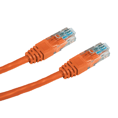 CNS patch kábel Cat5E, UTP - 2m , oranžový