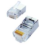 CNS tienený konektor STP RJ45-8p8c,15µ" Au, lanko, (100ks) SPL2788