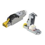 CNS tienený konektor STP RJ45-8p8c,50µ" Au, drôt,skladaný, Cat6A, 1ks ECFFP-C6A