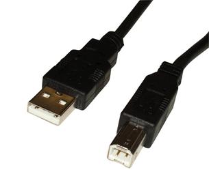 CNS USB 2.0 kábel, A male - B male, 3m, čierny