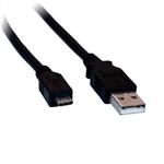 CNS USB 2.0 kábel, A male - Micro B male, 3m, čierny