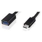 CNS USB 3.0 kábel, Super-speed 5Gbps, 9pin, A/female - C/male, 0,5m, čierny