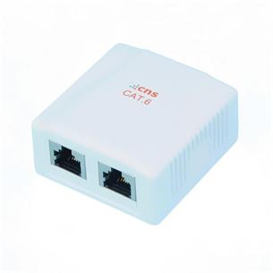 CNS Zásuvka Basic FTP 2 port, Cat5E na om. biela EC8315-FD-CE/WH