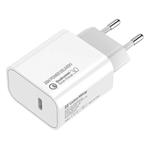 COLORWAY 1x USB-C/ síťová nabíječka/ 20W/ 100V-240V/ Bílá CW-CHS026PD-WT