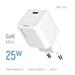 COLORWAY 1x USB-C/ síťová nabíječka/ GaN/ PD/ PPS/ 25W/ Bílá CW-CHS052PD-WT