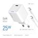 COLORWAY 1x USB-C/ síťová nabíječka/ GaN/ PD/ PPS/ 25W/ Včetně 100cm kabelu/ Bílá CW-CHS052PDC-WT