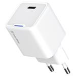 COLORWAY 1x USB-C/ síťová nabíječka/ GaN/ PD/ PPS/ 30W/ Bílá CW-CHS054PD-WT