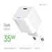 COLORWAY 1x USB-C/ síťová nabíječka/ GaN/ PD/ PPS/ 35W/ Bílá CW-CHS056PD-WT