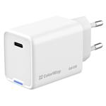 COLORWAY 1x USB-C / síťová nabíječka/ GaN/ PD/ PPS/ 65W/ Bílá CW-CHS049PD-WT