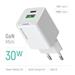 COLORWAY 1x USB-C/ síťová nabíječka/ GaN/ PD/ PPS/ QC/ 30W/ Bílá CW-CHS053PD-WT