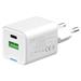 COLORWAY 1x USB-C/ síťová nabíječka/ GaN/ PD/ PPS/ QC/ 35W/ Bílá CW-CHS055PD-WT
