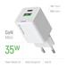 COLORWAY 1x USB-C/ síťová nabíječka/ GaN/ PD/ PPS/ QC/ 35W/ Bílá CW-CHS055PD-WT