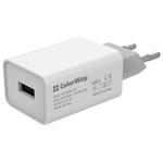 COLORWAY 1x USB/ síťová nabíječka/ 10W/ 100V-240V CW-CHS012-WT
