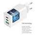 COLORWAY 2x USB-C, 1x USB-A/ síťová nabíječka/ GaN/ PD/ PPS/ 65W/ Bílá CW-CHS058PD-WT