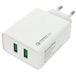 COLORWAY 2x USB síťová nabíječka/ 36W/ 100V-240V CW-CHS017Q-WT