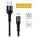 Colorway Datový Kabel USB/ Apple Lightning/ 2.4A/ Nylon/ 1m/ Černý