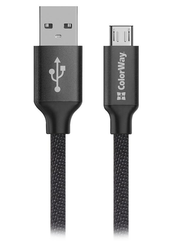Colorway Datový Kabel Usb / Micro Usb/ 2m/ 2.4A/ Černý