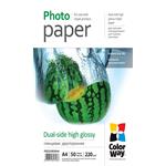 COLORWAY fotopapír/ dual-side high glossy 220g/m2, A4/ 50 kusů PGD220050A4