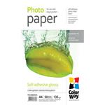 COLORWAY fotopapír/ glossy self-adhesive 135g/m2, A4/ 50 kusů PGS1358050A4
