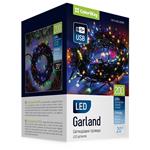 COLORWAY LED řetěz/ vnitřní / 200 LED / délka 20m / více barevný / 8 funkcí/ napájení USB CW-G-200L20UMC