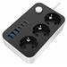 COLORWAY Prodlužovací napájecí přívod/ 3x Schuko/ 3x USB-C 20W/ 3x USB-A/ kabel 2m CW-CHE36PDB