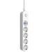 COLORWAY Prodlužovací napájecí přívod/ 4x Schuko/ 2x USB-C 20W/ 2x USB-A/ kabel 2m CW-CHE44PDW