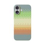 Comma kryt Woven Kevlar Magnetic Shockproof Case pre iPhone 17 - Green Orange Light 6942297136809