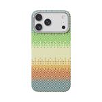 Comma kryt Woven Kevlar Magnetic Shockproof Case pre iPhone 17 Pro - Green Orange Light 6942297136885