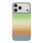 Comma kryt Woven Kevlar Magnetic Shockproof Case pre iPhone 17 Pro Max - Green Orange Light 6942297136922