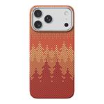 Comma kryt Woven Kevlar Magnetic Shockproof Case pre iPhone 17 Pro Max - Pinery Forest 6942297136939