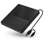 CONNECT IT 3v1 SlimDrive Externí CD/DVD mechanika USB-C/A CFF-1030-BK