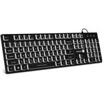 CONNECT IT Chocolate WhiteStar kancelářská podsvícená klávesnice (CZ + SK verze) BLACK CKB-5051-CS