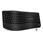 CONNECT IT FOR HEALTH Ergonomická klávesnice, bezdrátová, USB 2.4GHz, CZ + SK verze, ČERNÁ CKB-2810-CS