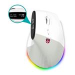 CONNECT IT FOR HEALTH ergonomická vertikální myš s displejem, bezdrátová,2x BT,USB 2,4GHz, RGB Podsvícení, b CMO-4410-WH