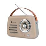 CONNECT IT Hyperbass RetroBEAT FM rádio a bezdrátový reproduktor BÉŽOVÝ HSP-3010-BG