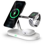 CONNECT IT MultiCharge 5 v 1 MagSafe Wireless Fast Charge bezdrátová nabíječka, BÍLÁ CWC-9010-WH