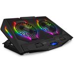 CONNECT IT NEO RGB podsvícení chladicí podložka pod notebook, ČERNÁ CCP-3020-BK