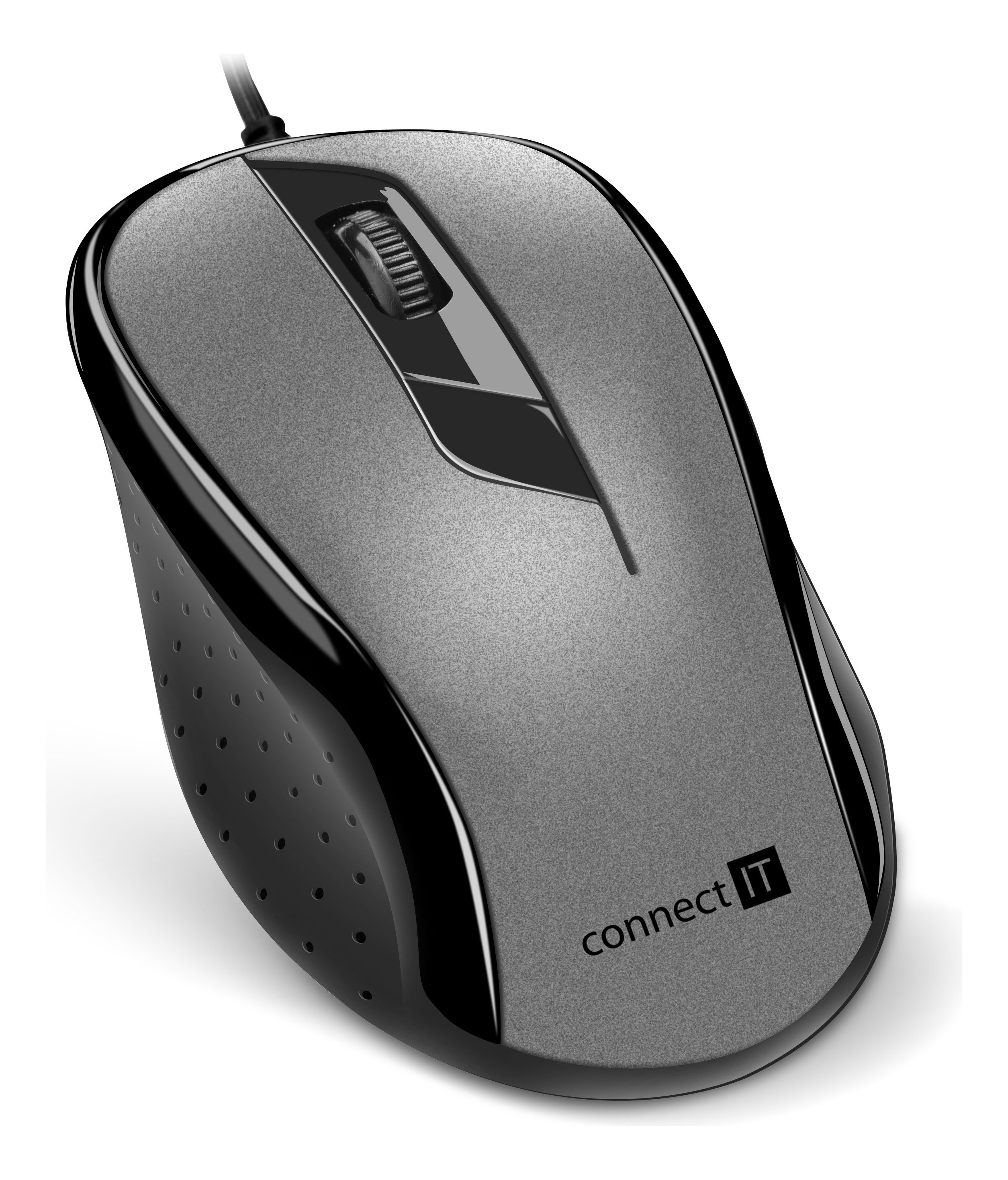 CONNECT IT Optická myš, ergonomická, USB, šedá CMO-1200-GY