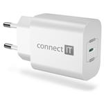 CONNECT IT Voyager2 nabíjecí adaptér 1×USB-C, 25W PD, BÍLÝ CWC-2070-WH