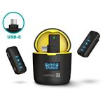 CONNECT IT Wireless mikrofon ClipMic Pro USB-C (2 ks + receiver) set ČERNÝ CMI-1020-BK