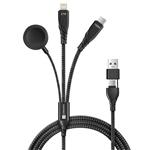 CONNECT IT Wirez 6in1 1x USB-C 1x Lightning 1x Watch charger 1,25 m ČERNÝ CCA-2300-BK