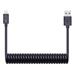 CONNECT IT Wirez Apple Lightning - USB spirálový flexibilní kabel, 1,2 m, černý CI-682