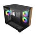 Cooler Master case Elite 481 Wood, ATX, Průhledná bočnice, 3x 120mm ARGB Fan, Černá E481-KHNN-S00