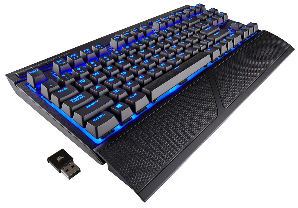 Corsair Mechanical Gaming Keyboard K63 Wireless - Blue LED - Cherry MX Red (EU) CH-9145030-EU