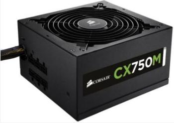 Corsair zdroj 750W CX Series CX750M, 80 PLUS Bronze, modulárný, 120mm ventilátor CP-9020061-EU