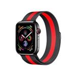 COTEetCI ocelový magnetický řemínek pro Apple Watch 42 / 44mm černá/červená WH5203-BR