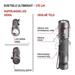 CREE LED kovové svietidlo Ultibright 60, P3160, 170lm, 1xAA 8592920089705