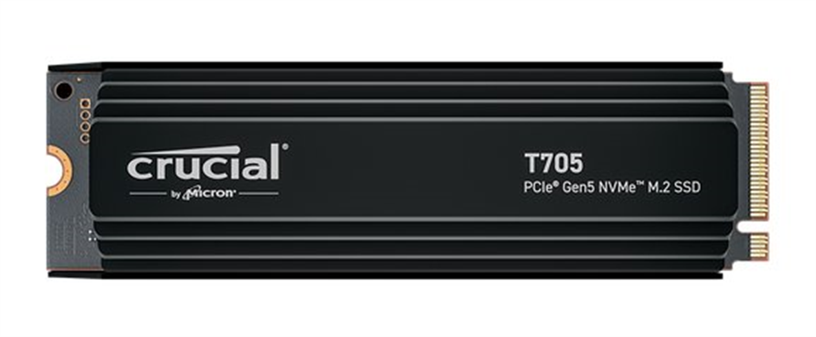 Crucial SSD T705 1TB M.2 NVMe Gen5 HeatSink 13600/10200 MBps CT1000T705SSD5