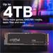 Crucial T705 4TB SSD PCIe NVMe M.2 2280, r14100MB/s, w12600MB/s CT4000T705SSD3